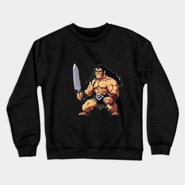 pixel barbarian Crewneck Sweatshirt by rocknerd